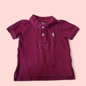Ralph Lauren Maroon Kids Polo Shirt